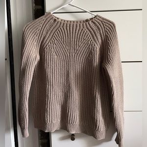 XS JCrew Tan Knit Sweater